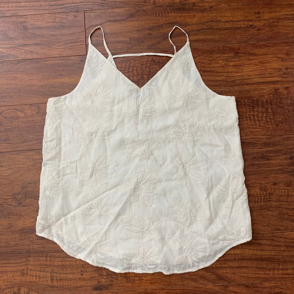 vintage loft floral lace tank top
